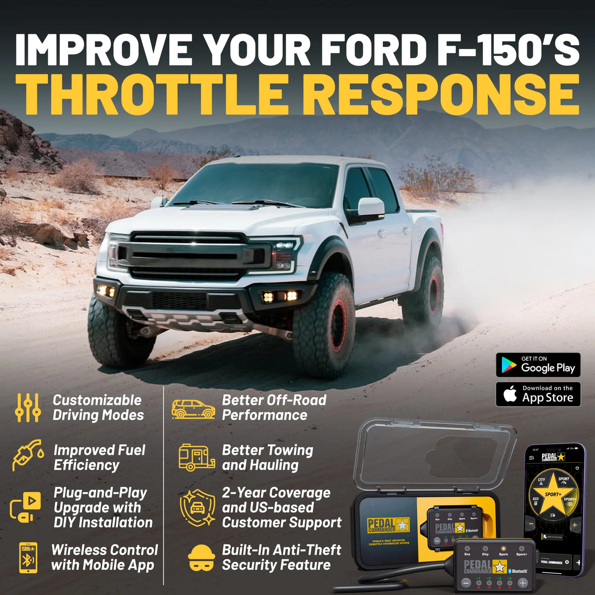 Ford Performance Commander Pedal Commander® for Ford F-150 Performance Upgrade