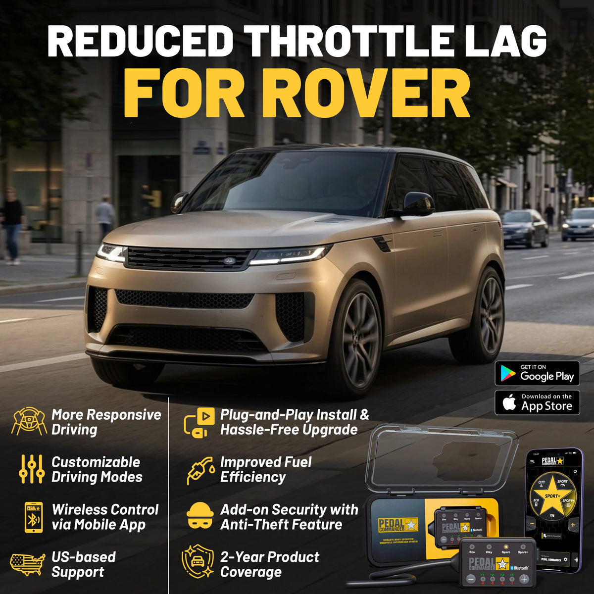 Driver Assist Domain Controller Ranger Rover Pedal Commander® Throttle Controller for Land Rover Range Rover
